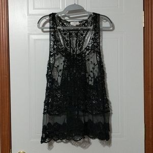 M/L Black sheer Umgee top